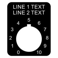 (image for) Plastic Legend Plate - 22mm Potentiometer - 0 to 10