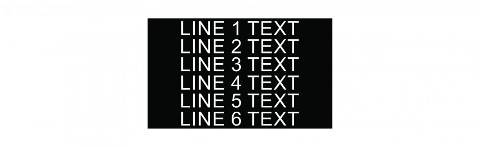 Plastic Nameplate - 3" x 5" - 3/8" Text