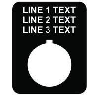 (image for) Plastic Legend Plate - 22mm Rectangular - 3 Lines