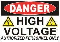 (image for) 5" x 7" Danger High Voltage Decal