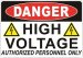 5" x 7" Danger High Voltage Decal