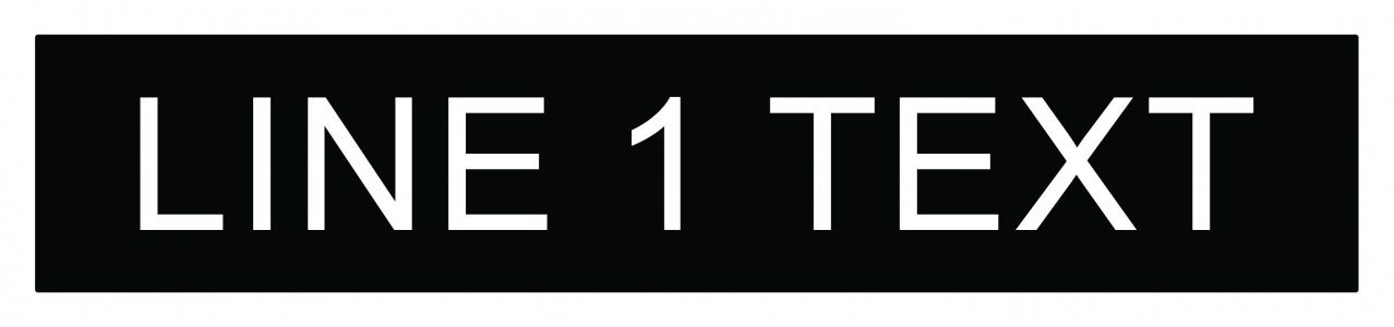 Plastic Nameplate - 2" x 12" - 1" Text