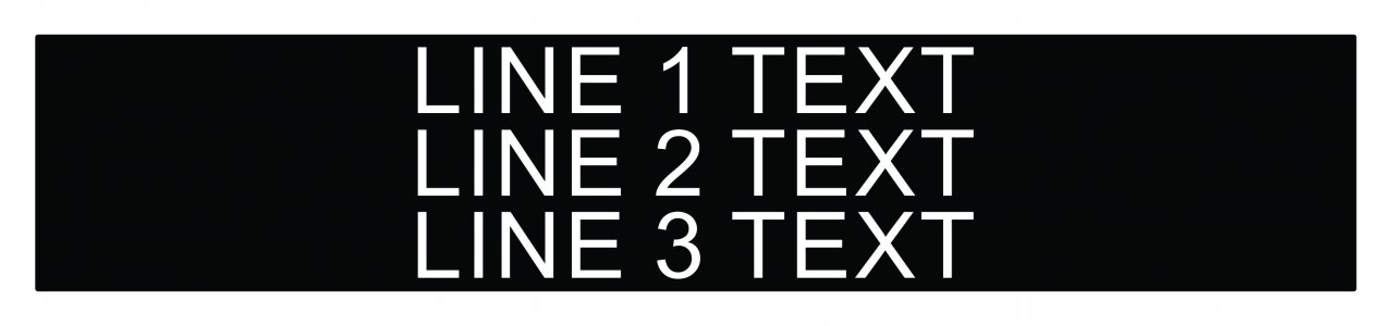 Plastic Nameplate - 2" x 12" - 1/2" Text