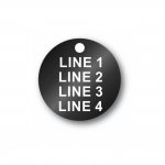 Engraved Plastic Tag 1.5" Round Style 3