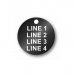 Engraved Plastic Tag - 1.5" Round - Style 3