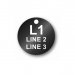 Engraved Plastic Tag - 1.5" Round - Style 2