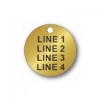 Engraved Brass Tag 1.5" Round Style 3