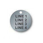 Engraved Stainless Steel Tag 1.5" Round Style 3