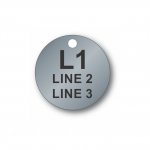 Engraved Stainless Steel Tag 1.5" Round Style 2