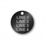 Engraved Aluminum Tag 1.5" Round Style 3