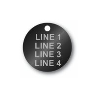 (image for) Engraved Aluminum Tag - 1.5" Round - Style 3