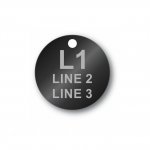 Engraved Aluminum Tag 1.5" Round Style 2