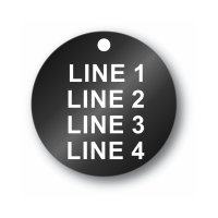 (image for) Engraved Plastic Tag - 2.0" Round - Style 3