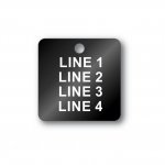 Engraved Plastic Tag 1.5" Square Style 3