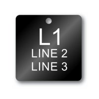 (image for) Engraved Plastic Tag - 2.0" Square - Style 2