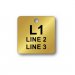 Engraved Brass Tag - 1.5" Square - Style 2