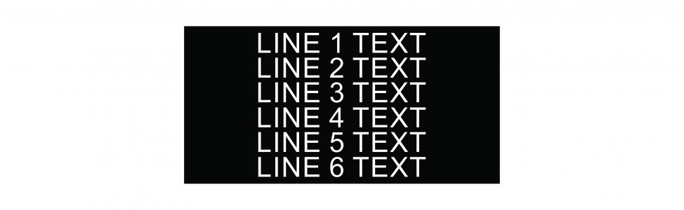 Plastic Nameplate - 3" x 6" - 3/8" Text