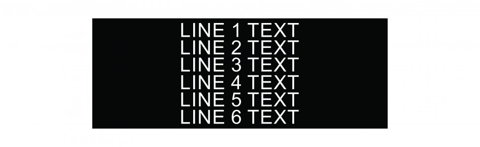 Plastic Nameplate - 3" x 8" - 3/8" Text
