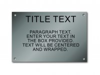 Stainless Steel 4" x 6" Engraved Information Sign