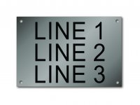 Stainless Steel Nameplate - 4" x 6" - 1" Text