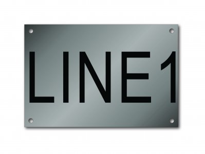 (image for) Stainless Steel Nameplate - 4" x 6" - 2" Text