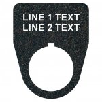 Textured Plastic Legend Plate 22mm Traditional 2 Lines