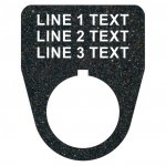 Textured Plastic Legend Plate 22mm Traditional 3 Lines