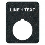 Textured Plastic Legend Plate 22mm Rectangular 1 Line