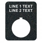 Textured Plastic Legend Plate 22mm Rectangular 2 Lines