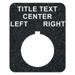 Textured Plastic Legend Plate 22mm Rectangular Selector Switch