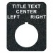 Textured Plastic Legend Plate - 22mm Rectangular - Selector Switch