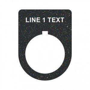 Textured Plastic Legend Plate - 22mm AB 800F 11X Font S - 1 Line