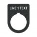 Textured Plastic Legend Plate - 22mm AB 800F 11X Font L - 1 Line