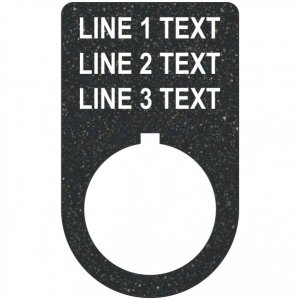 Textured Plastic Legend Plate - 22mm AB 800F 12X Font L - 3 Lines