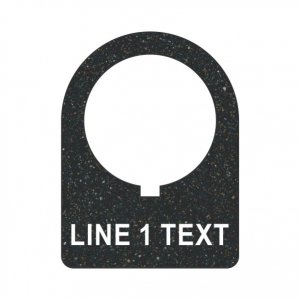 Textured Plastic Legend Plate - 22mm AB 800F-180 11X Font L - 1 Line