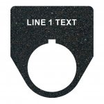 Textured Plastic Legend Plate 30mm Traditional 1 Line