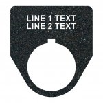 Textured Plastic Legend Plate 30mm Traditional 2 Lines