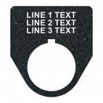 Textured Plastic Legend Plate 30mm Traditional 3 Lines