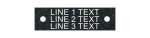 Textured Plastic Nameplate 1/2"x 1 3/4" 1/8" Text Mtg Holes