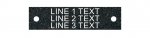Textured Plastic Nameplate 1/2"x 2" 1/8" Text Mtg Holes