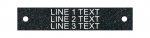 Textured Plastic Nameplate 1/2"x 2 1/2" 1/8" Text Mtg Holes