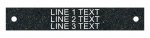 Textured Plastic Nameplate 1/2"x 3" 1/8" Text Mtg Holes