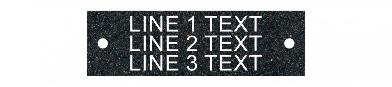 Textured Plastic Nameplate - 3/4" x 2 1/2" - 3/16" Text - Mtg Holes