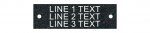 Textured Plastic Nameplate 3/4" x 2 1/2" 3/16" Text Mtg Holes