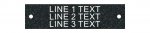 Textured Plastic Nameplate 3/4" x 3" 3/16" Text Mtg Holes