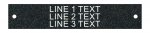 Textured Plastic Nameplate 3/4" x 4" 3/16" Text Mtg Holes