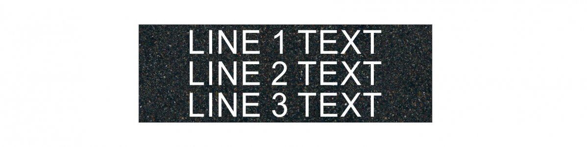 Textured Plastic Nameplate - 1" x 3" - 1/4" Text