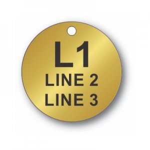 Engraved Brass Tag - 2.0" Round - Style 2