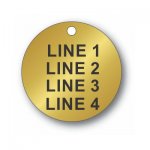 Engraved Brass Tag 2.0" Round Style 3