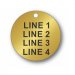 Engraved Brass Tag - 2.0" Round - Style 3